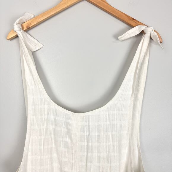 NWT L*Space Carina Cotton Woven Short Romper in Ivory Scoop Neck Size Medium - Picture 7 of 16